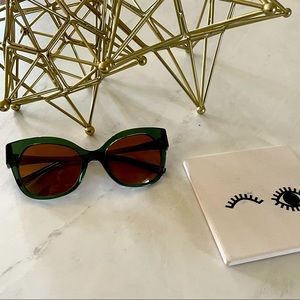 TORY BURCH TY7111 BOTTLE GREEN/GOLD SUNGLASSES